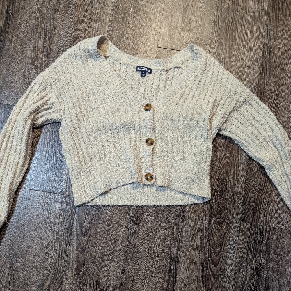 Cozy Beige Button-Up Cardigan
